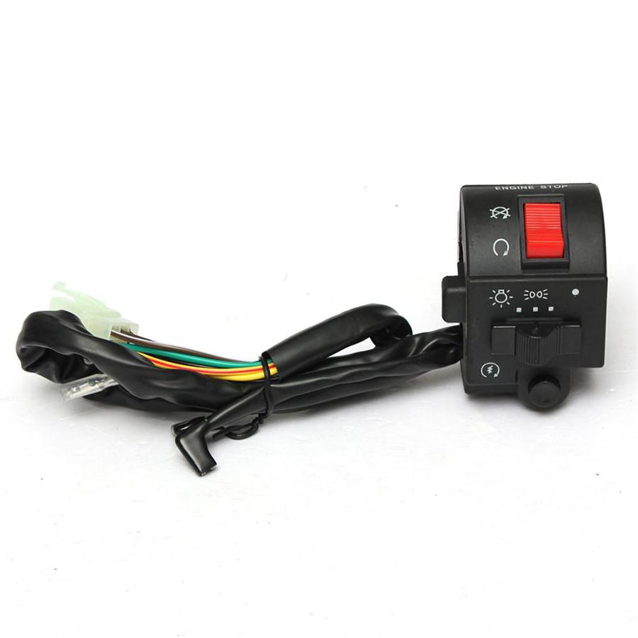 Universal Motorcycle 7/8" 22Mm Handlebar Horn Turn Signal Electrical Start Switch  12V Dc