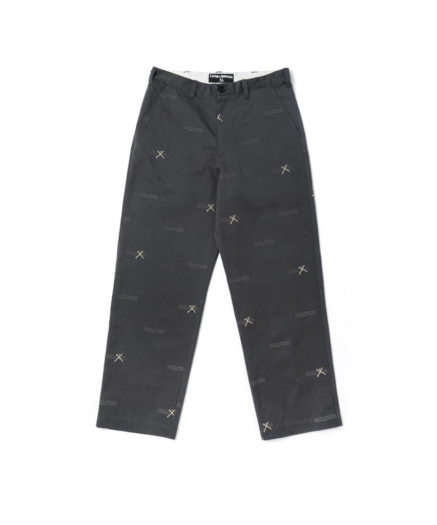 Aimnaseohyumeonbiing Logo Allover Work Pants - Charcoal