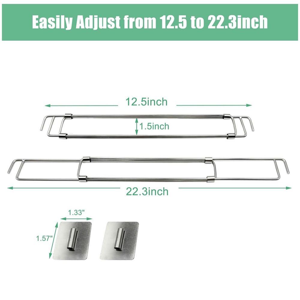 Stainless Steel Rv Refrigerator Tension Rods Adjustable RV Secure Bars Telescopic RV Fridge Rod