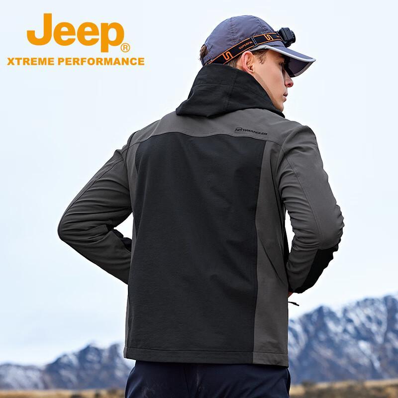 Jeep Men's Outdoor Waterproof Softshell Hiking Jacket