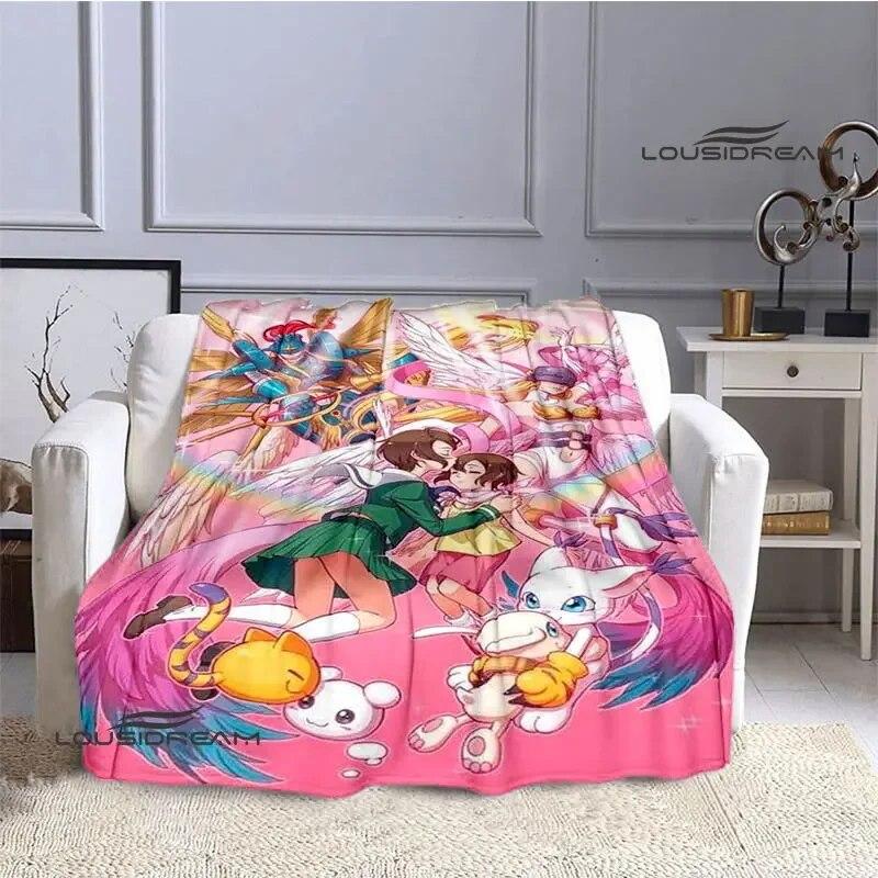 Digimon Cartoon Printing Blanket Flange Warm Blanket Picnic Blanket Home Travel Blanket Bed Linings Birthday Gift