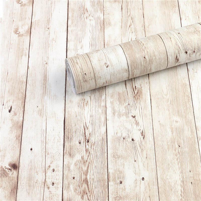 

45см Самоклеящиеся Домашние Декорации ПВХ Обои Винтажный Стиль Наклейки на Стену Водонепроницаемые Современные Имитация Дерева 45cmX1m