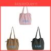 Nylon Letter Bag For Women With Drawstring Handle Daily Casual Fashion