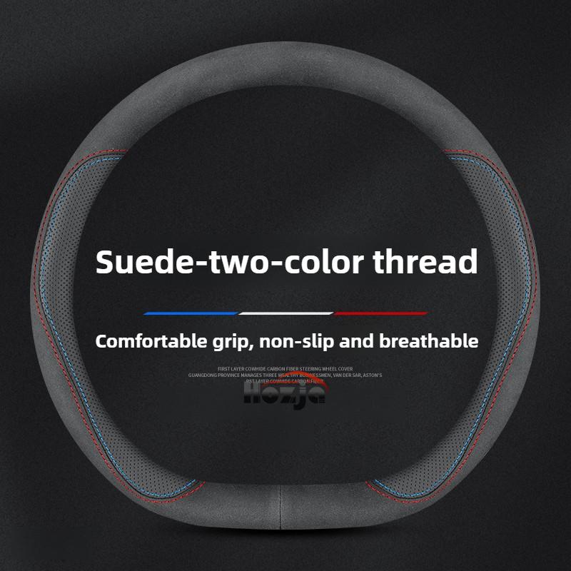 Leather Car Steering Wheel Cover for Mercedes Benz Amg CLS GLC GLB CLA 250 W218 W166 C200 W204 W245 W203 W221 W211 Accessories