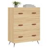 Chest of Drawers, Sonoma Oak, 69.5X34X90 Cm, Wood-based Material