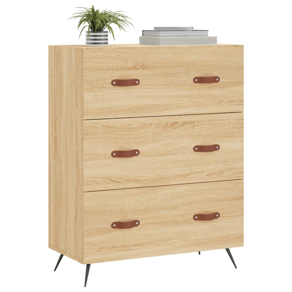 Chest of Drawers, Sonoma Oak, 69.5X34X90 Cm, Wood-based Material