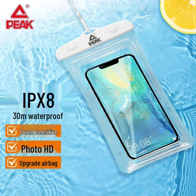 Transparent Waterproof PVC Phone Bag with Touchscreen and Floating Sand Design for Diving and Photo Taking