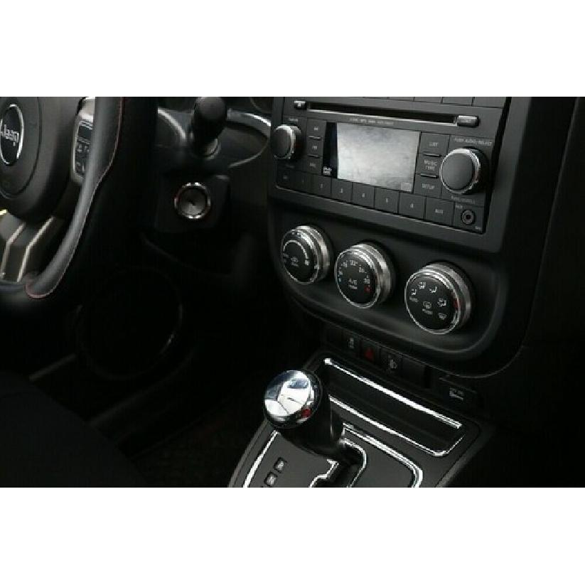 for 11-17 Jeep Wrangler JK Air Condition Switch CD Button Knob Ring Trim Silver