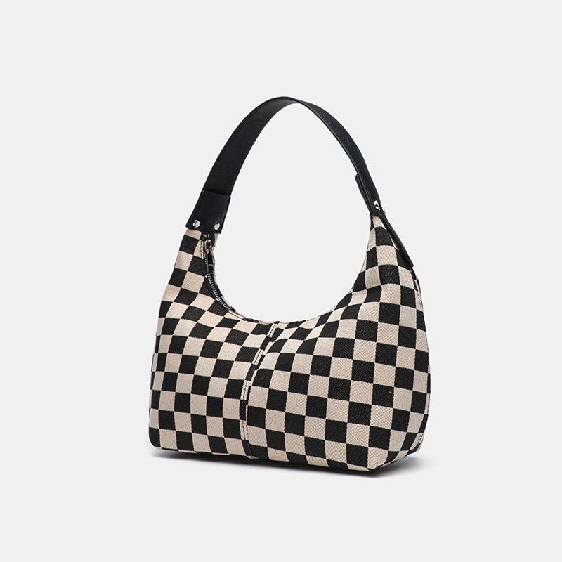 

Dumpling Bag Summer Style Single-shoulder Handbag, Checkerboard Underarm Bag