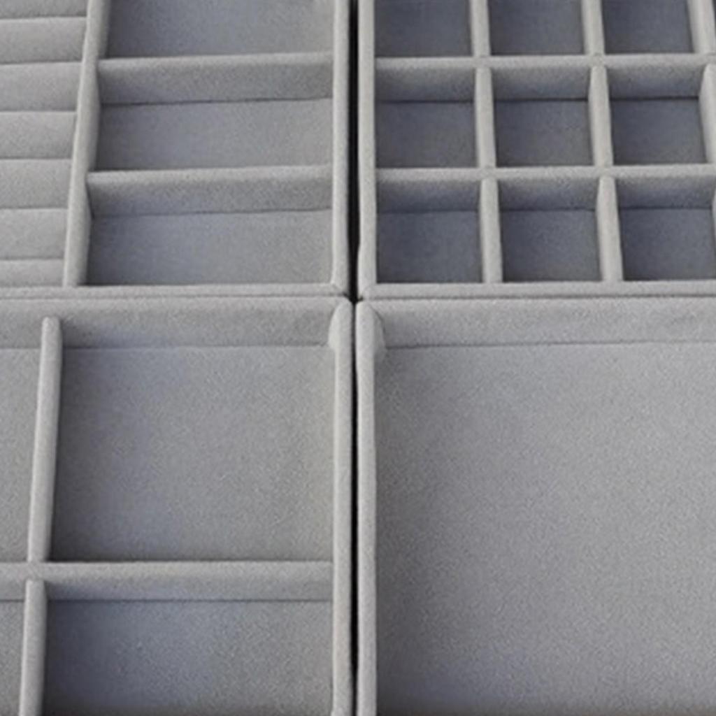 4 Pieces Jewelry Tray Organizer, Insert Divider Durable Storage Container Display Trays for Day Gift