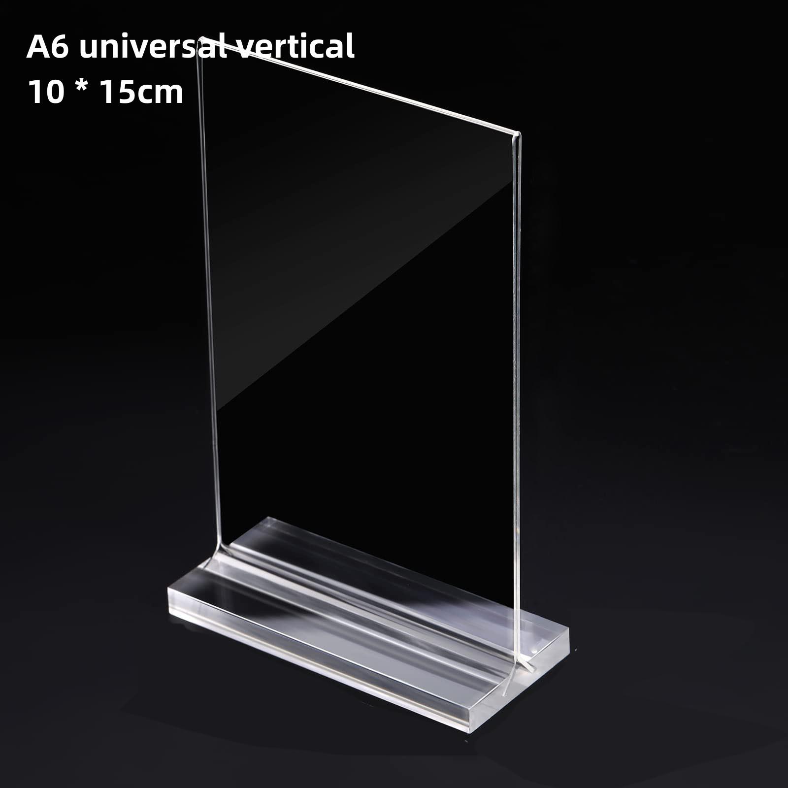 1Pcs Acrylic Sign Holder Clear Table Menu Display Stand Standing Double Sided Clear Acrylic Sign Office Store Restaurant Meeting