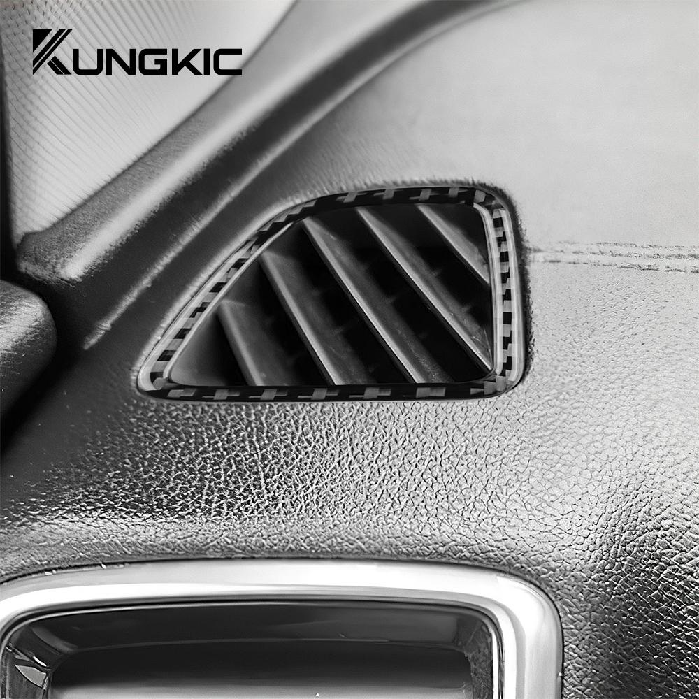 Real Soft Carbon Fiber Sticker For Kia Sportage 2017 2018 2019 2020 2025 LHD RHD Car Air Outlet Side of Instrument Frame Trim