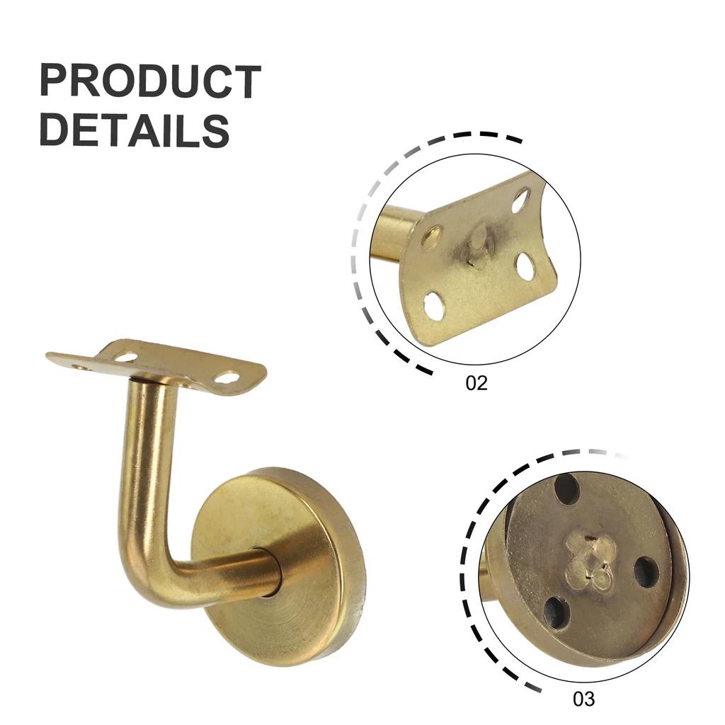 1pcs 60x60 Mm Handrail Bannister Support Stainless Steel Stair Rail Bracket Balustrade Wall Mounted Furniture Hardware