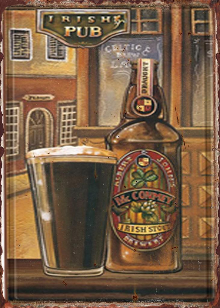 Vintage Beer  Whiskey Themed License Plate Style Aluminum Metal Sign Retro Bar  Man Cave Wall Art Decor for Pub Garage and H