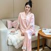 Ice Silk Pajamas Three-piece New Women's Pajamas Women's Short-sleeved Shorts New Chinese Trousers National Style Homewear Summer