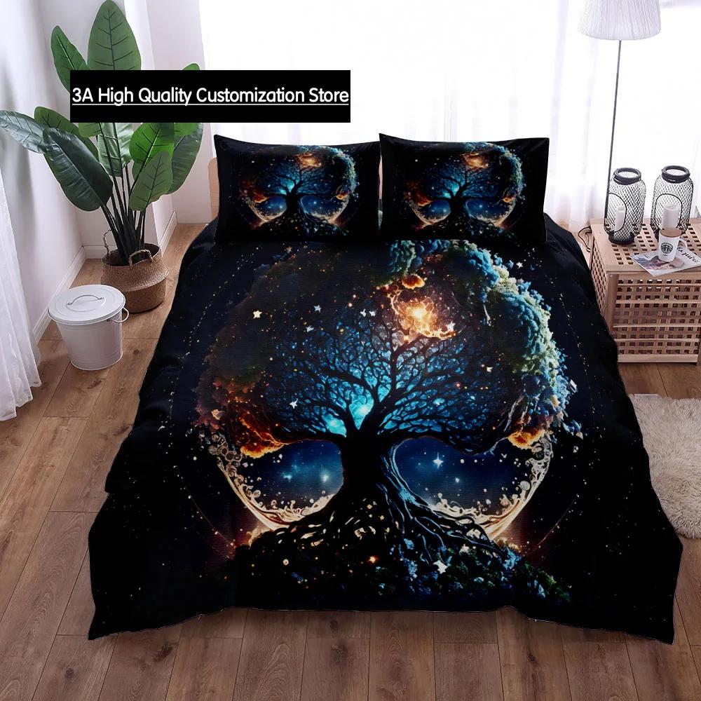 Yggdrasil Tree Of Life Duvet Cover Set King Queen Double Twin Single Bed Linen Set Quilt Cover