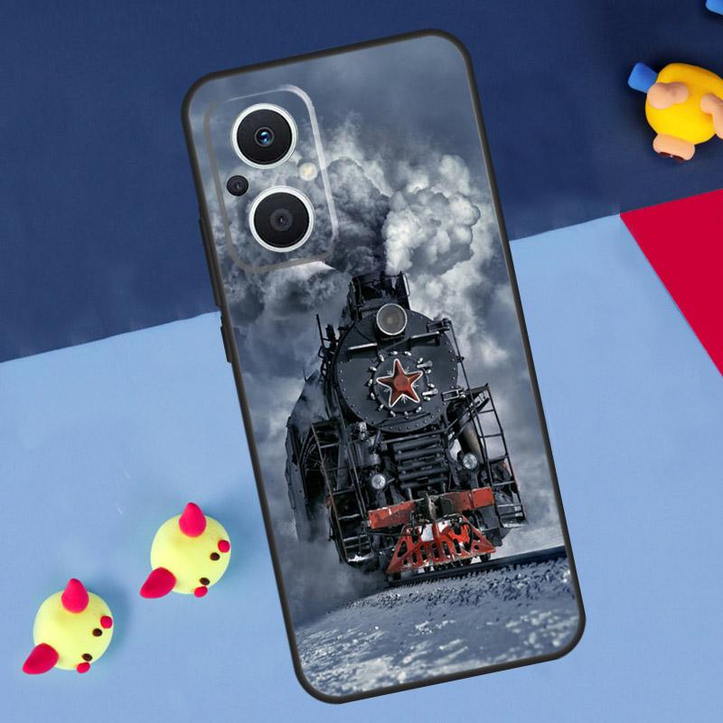 Classic Steam Train Railway For OPPO Reno 14 13 12 11 10 Pro 11F 12F 13F 14F 7 8 Lite 8T OPPO Find X9 X5 X6 X8 Pro Case