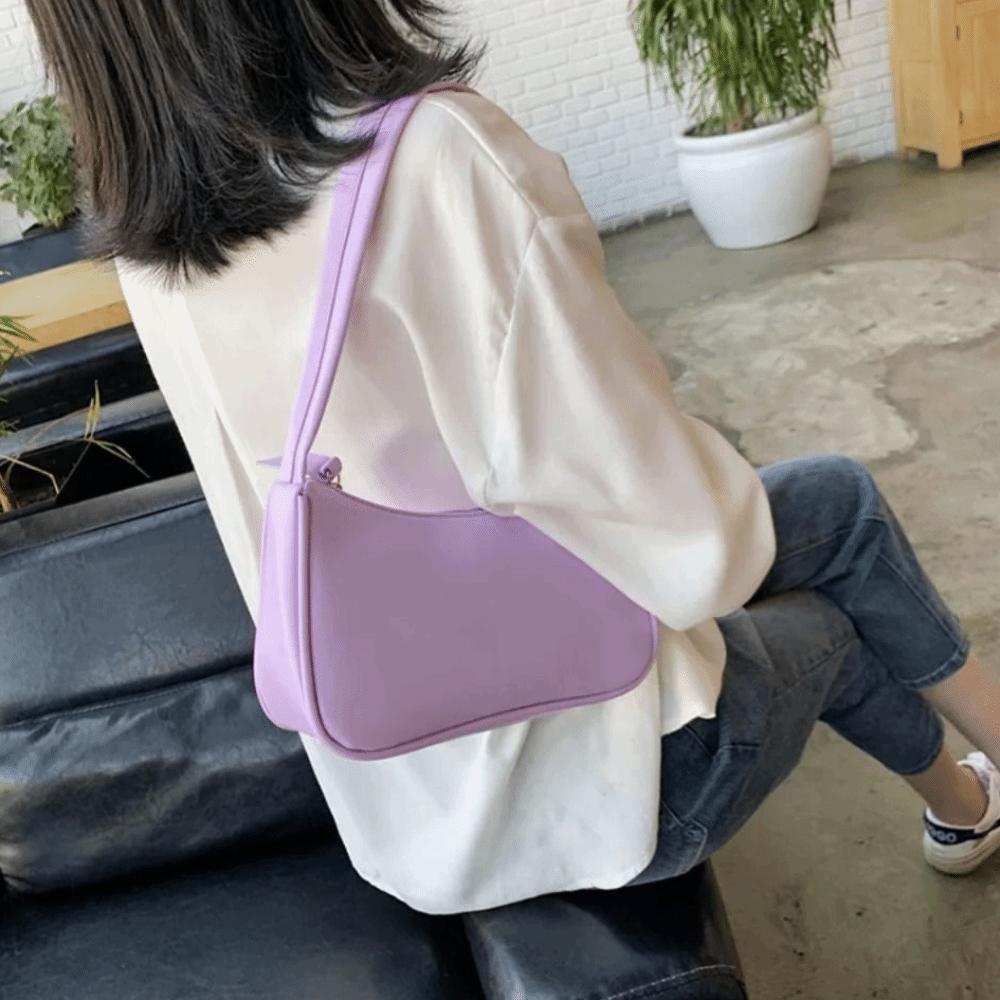 Underarm Style Retro Forearm Bag Minimalist Design PU Leather Bag Single Shoulder Bag  Female Use