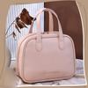 High Appearance  Large Capacity Pu Double Zipper Portable Makeup Bag Retro Travel Home Waterproof And Anti Fouling