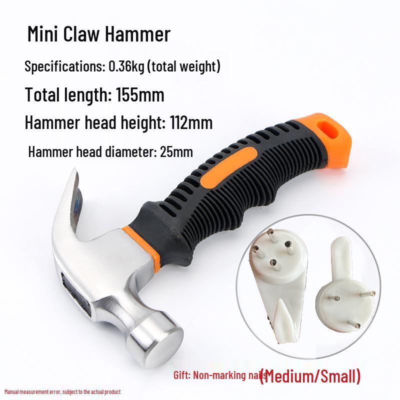 Multi-Function Claw Hammer with Nail Puller for Household, Woodworking, and Electrical Use