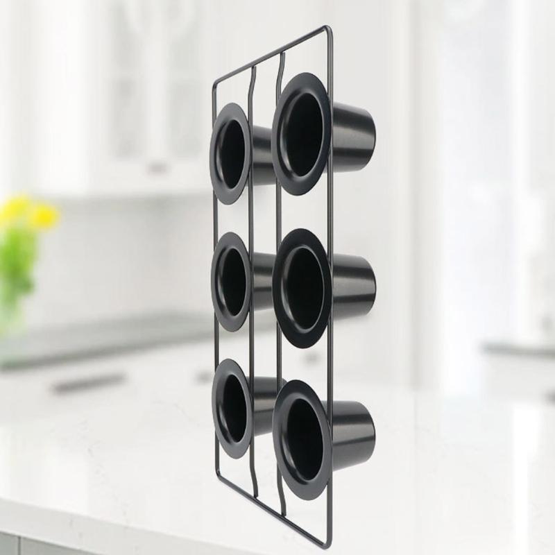 6 Cavity Baking Tray Multifuntional Cake Baking Molds Small Cake Pans Carbon Steel Baking Pans Suitable for Kitchen