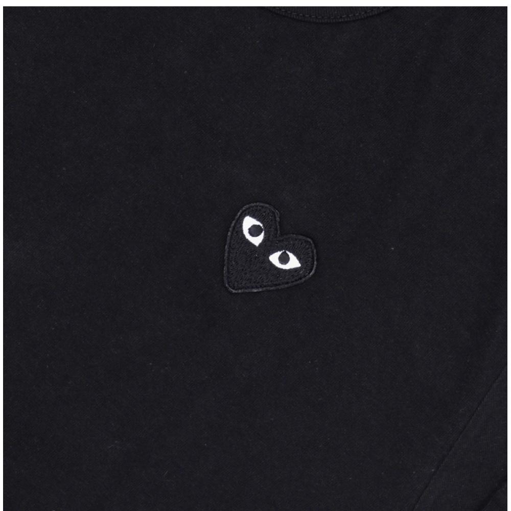 Comme Des Gar Ons Unisex Play Black Heart Patch Long Sleeve Tee Ax T120 051