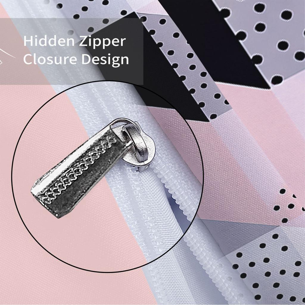 Geometric Lines Bedding Set 3D Print Soft Duvet Cover for Bedroom Dormitory Decor, 1 Duvet Cover and 2pillowcase with Zipper