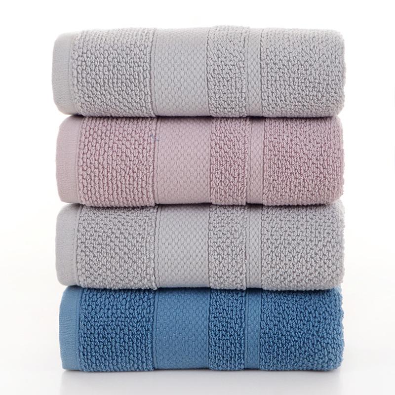 

100% Cotton 32-Ply Solid Color Face Towel - Multi-Color Options, Customizable Logo, Ideal for Gifts 34x74