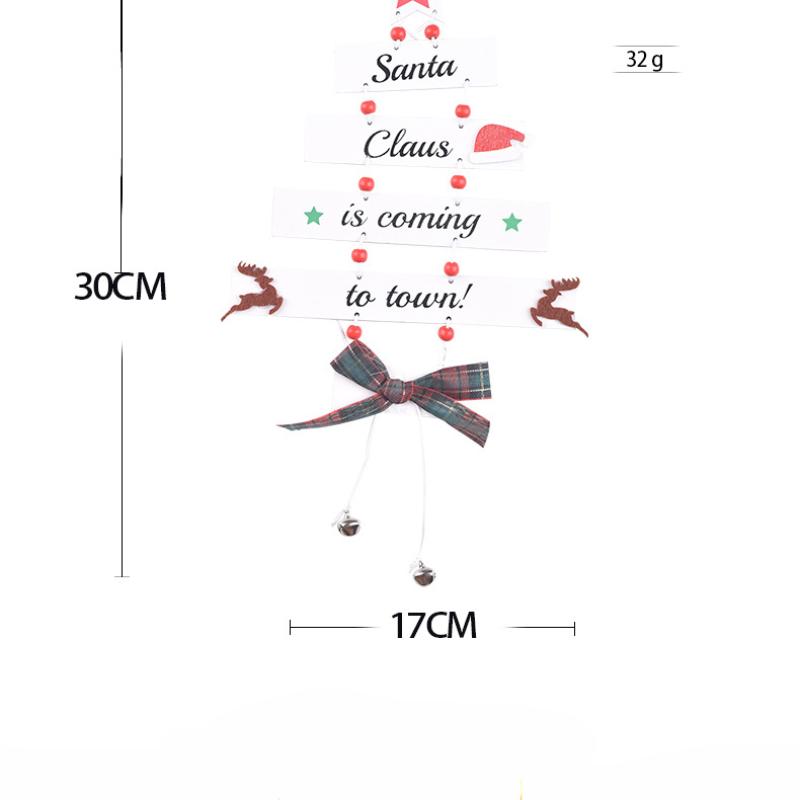 Christmas Decorations, Christmas Tree Shapes, Wooden Pendants, Colorful Letter Pendants, Christmas Shop Windows, Scene Decoration Props