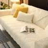 Sofa Cover Thicken Plush Jacquard Solid Color Non-Slip Couch Cushion For Living Room Soft Universal Sofa Cover Towel Sofa Mat
