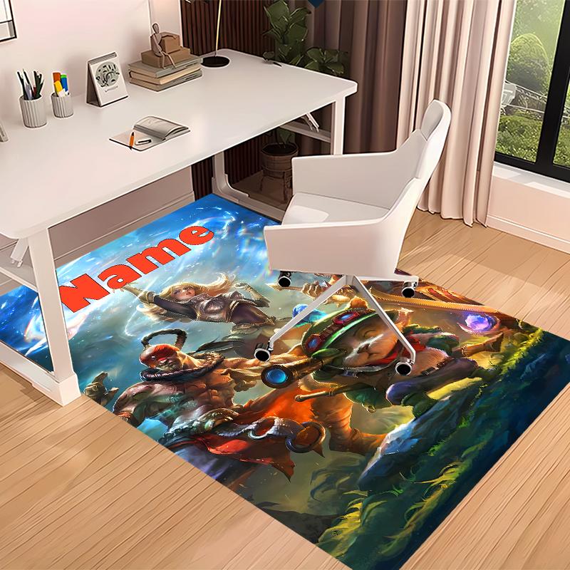 Custom Personalization League of Legends Jinx Print Area Rug - Soft, Washable Non-Slip Indoor Mat,Living Room,Home&Office Decorative Rug