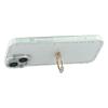 For iPhone 14/13 Case with Ring Kickstand Rhinestone Edge TPU+PC IMD Phone Cover
