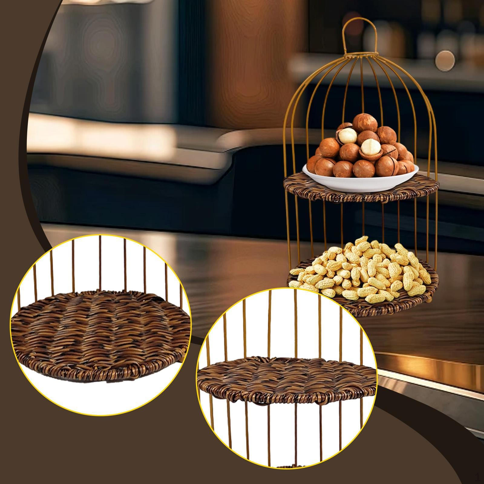 Cupcake Stand for Dessert Table Fruit Candy Snack Holder Rustic Display Rack 2 Tier