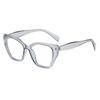 555 New Cat Eye Internet Celebrity With Anti-Blue Glasses 2024 Personalized Frame Sweet Cool Fashion Commuter Flat Mirror