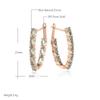 Oval Blue Stone Long Drop Earrings Natural Zircon With  Rose Gold Fashion Women Earrings Simple Daily Fine Jewelry