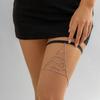 Sexy Chain Metal Leg Ring Body Chain, Elastic With Tassel Hottie Black Thigh Chain