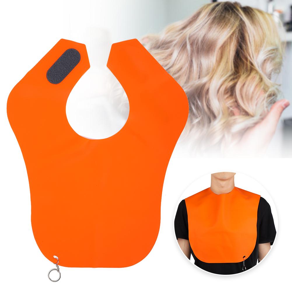 Silikon Friseursalon Haarschnitt Nacken Schal Wickel Haare Färben Färbemittel Nackenschutz (Orange)Orange
