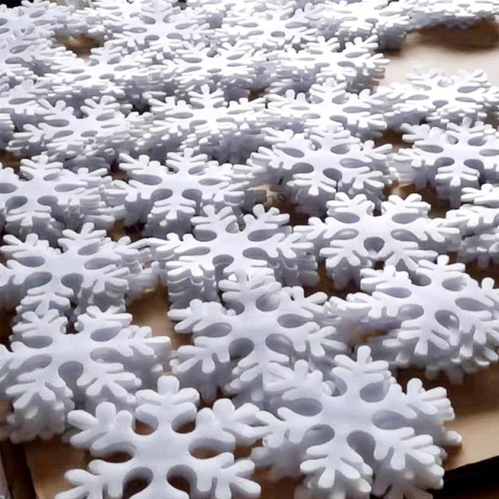 Snowflake Ornaments 21 Pieces Artificial Christmas Pendant Decor Festival Window Snowflake For Winter Outdoor Home Holiday Table