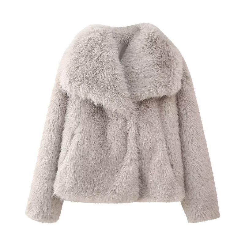 Autumn New Women's Clothing Faux Fur Short Top Women's Coat Spring Women's Jacket Top