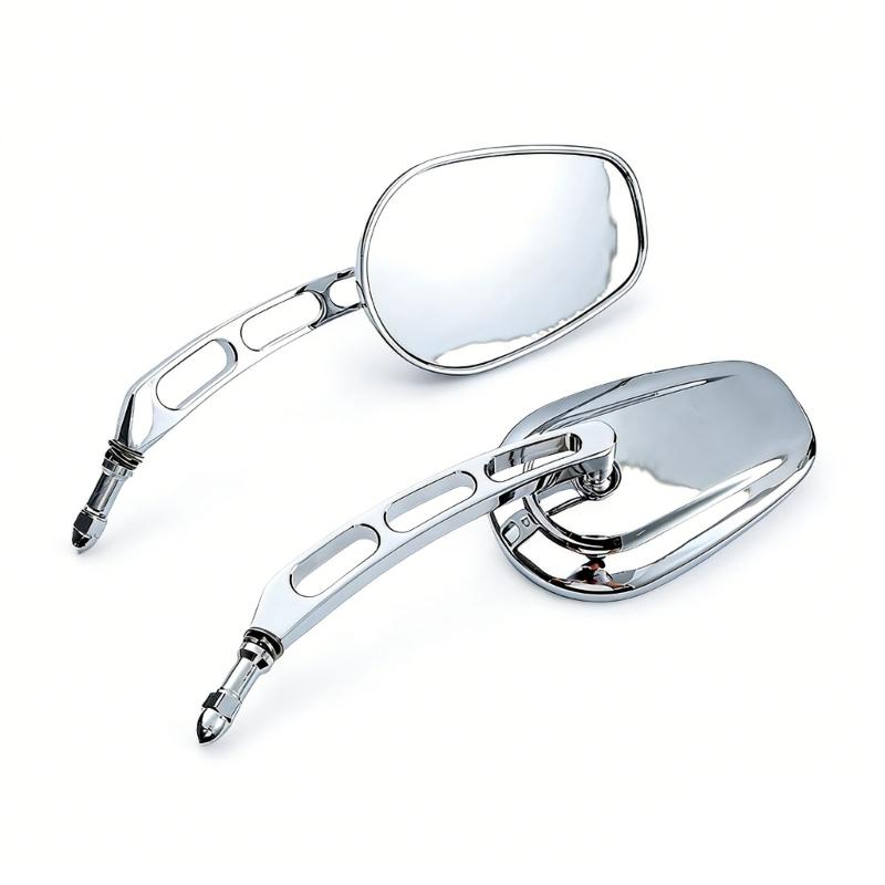 2 Pieces Sturdy Aluminum Motorcycle Mirrors Including Protective Layer For Older Bike Styles