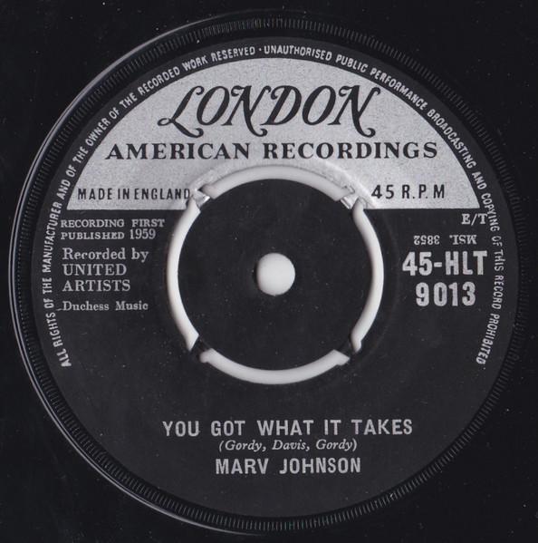 

7inch Record MARV JOHNSON You Got What It Takes 45HLT9013 London Records 1959 UK SoulFunk Used