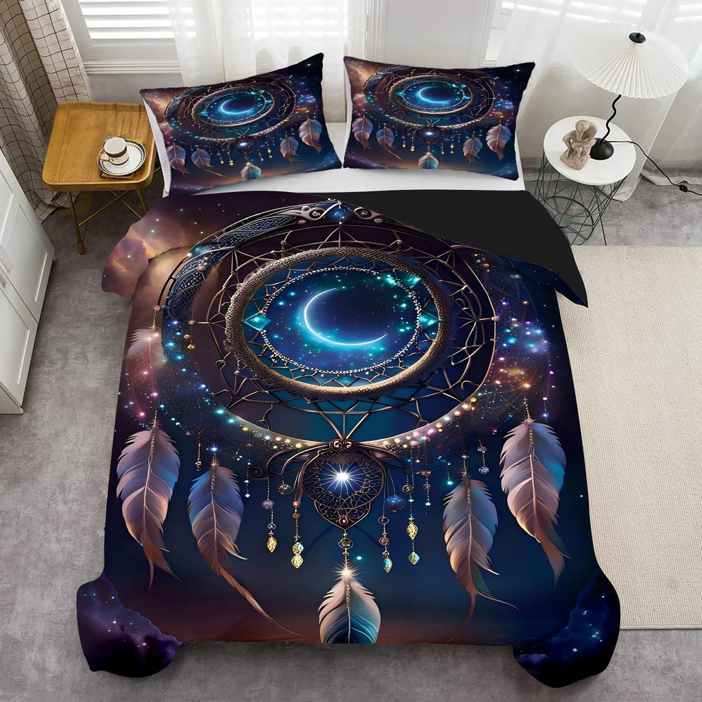 Dream Catcher Butterfly Flower 3D Printed Bedding Cover Insect Theme Black Duvet Cover For Teens Adults Quilt Cover Pillowcase