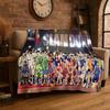 Retro Slam Dunk Basketball Anime Cartoon Flannel Blanket Soft Warm Throw Blanket for Bedroom Living Room Bed Travel Picnic Gift
