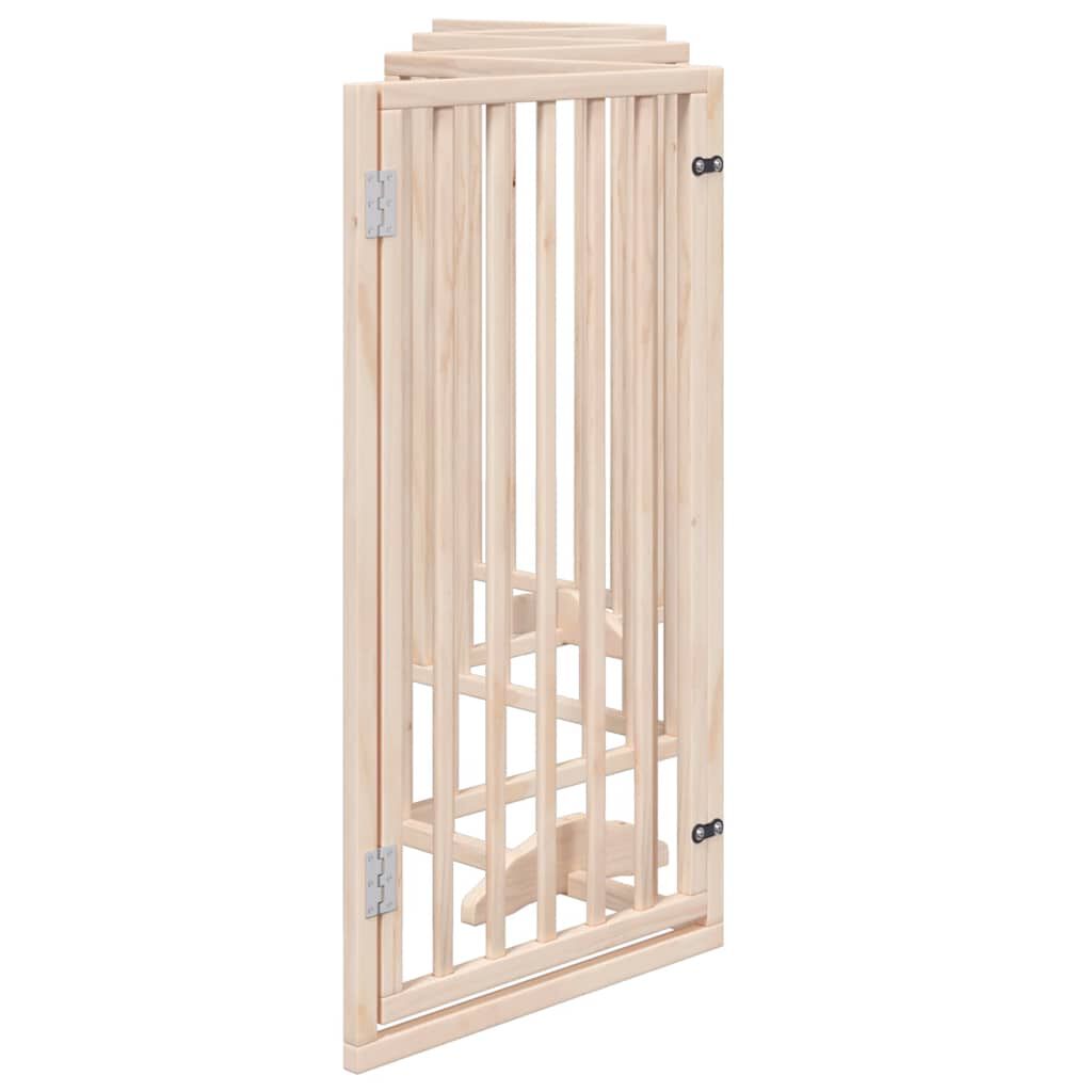 vidaXL Barrière pour chien avec porte pliable 6 panneaux 300 cm Bois de peuplier