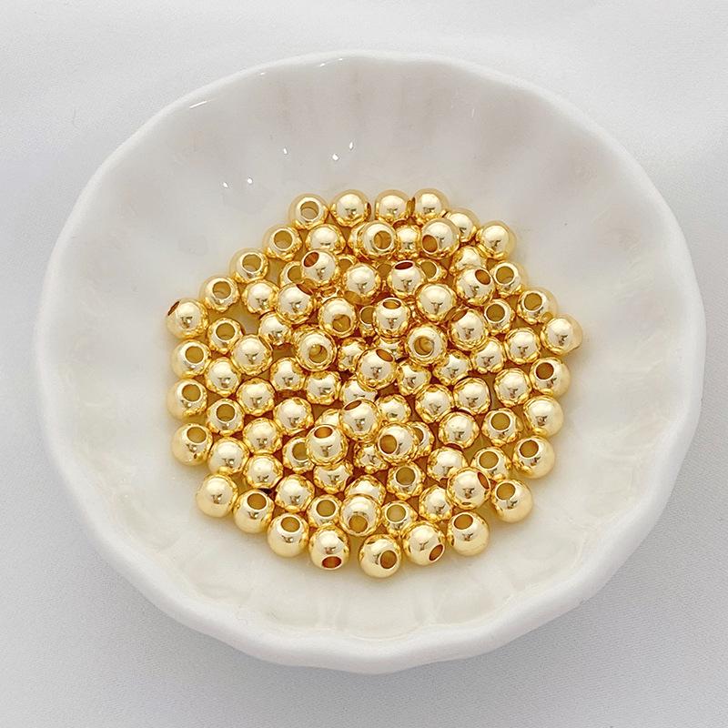 18K Gold-Filled Color-Preserving Spacer Beads for DIY Necklace Jewelry