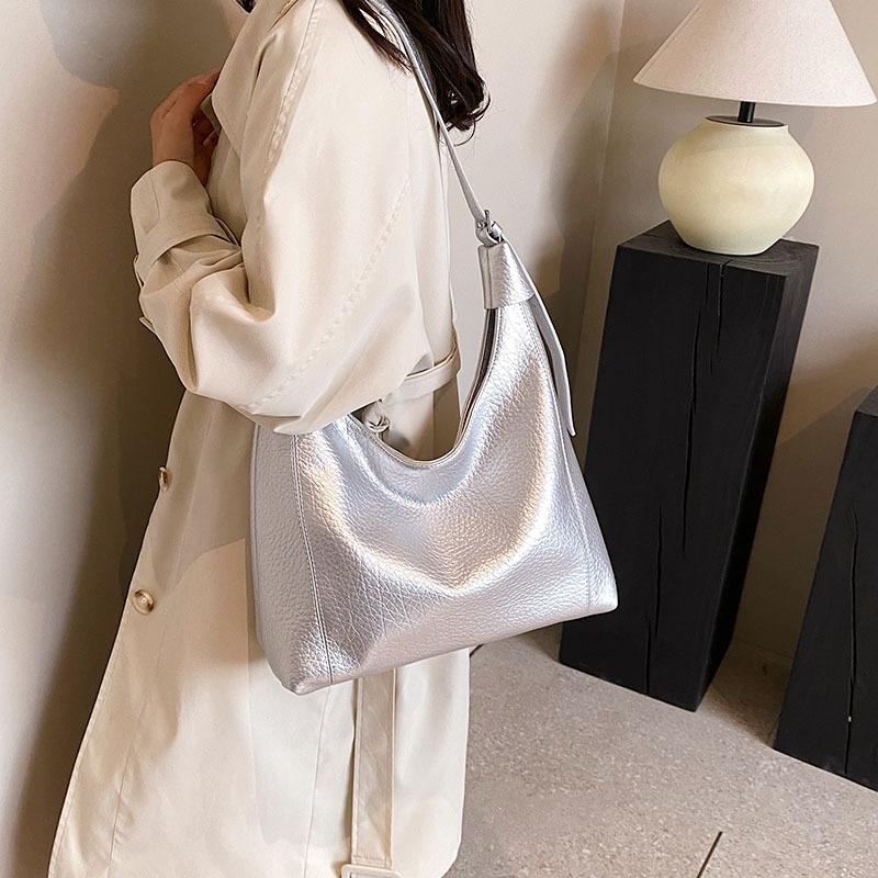 Geantă de sub braț de mare capacitate, geantă tote nouă la modă pentru femei, textură, geantă de umăr cu lanț pentru navetă