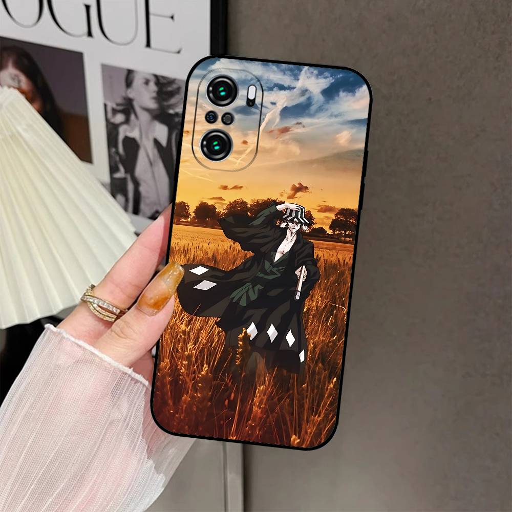 L-Kisuke Urahara Bleach Anime Phone Case Black Phone Case For Xiaomi 11 12 Redmi Note 11 5G 8T 9A 9 10T Note8Pro Note9 12S Ultra