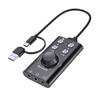 Plugs And Play USB 7.1 Channel External Sound Card ABS PVC Construction For Gaming Music Production