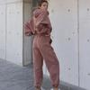 Fall Casual Tracksuit Set Women 2 Piece Outfits Long Sleeve Crop Hoodie and Jogger Pants Sweatsuit