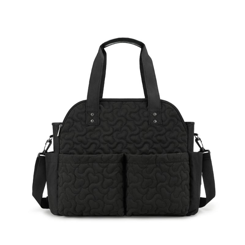 Polyester Quilted Storage Solution Multiple Compartments Diaper Bag Functional Spacious for Baby Essential